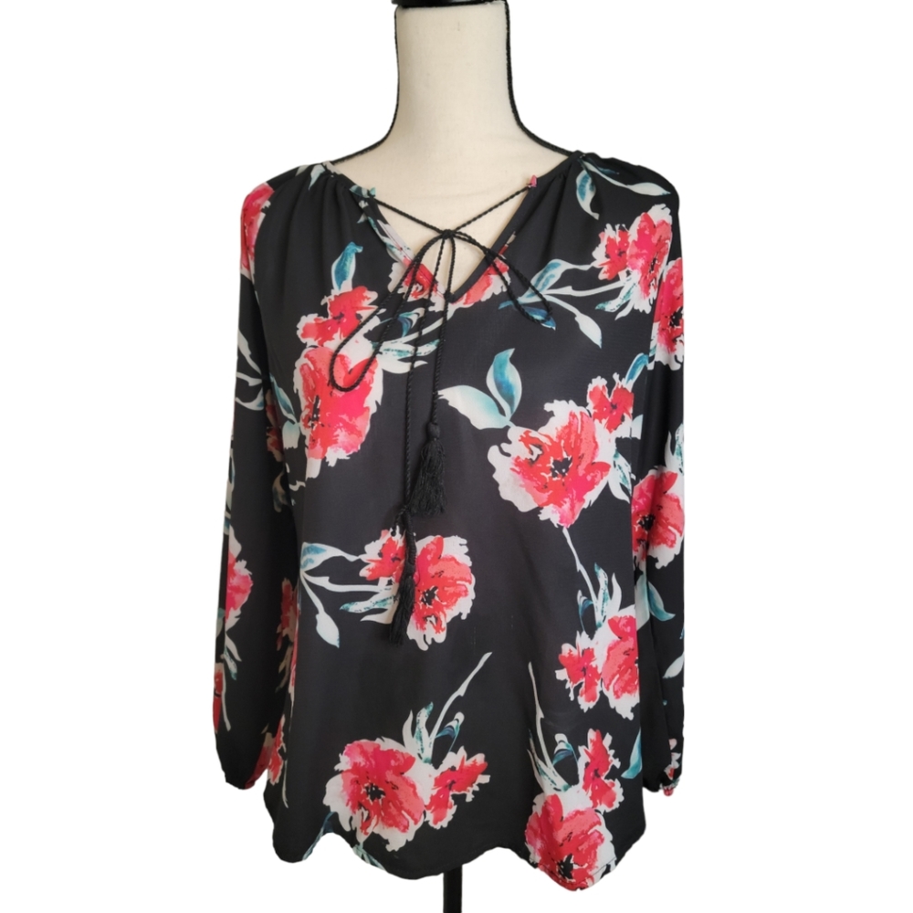 Long sleeved floral top S